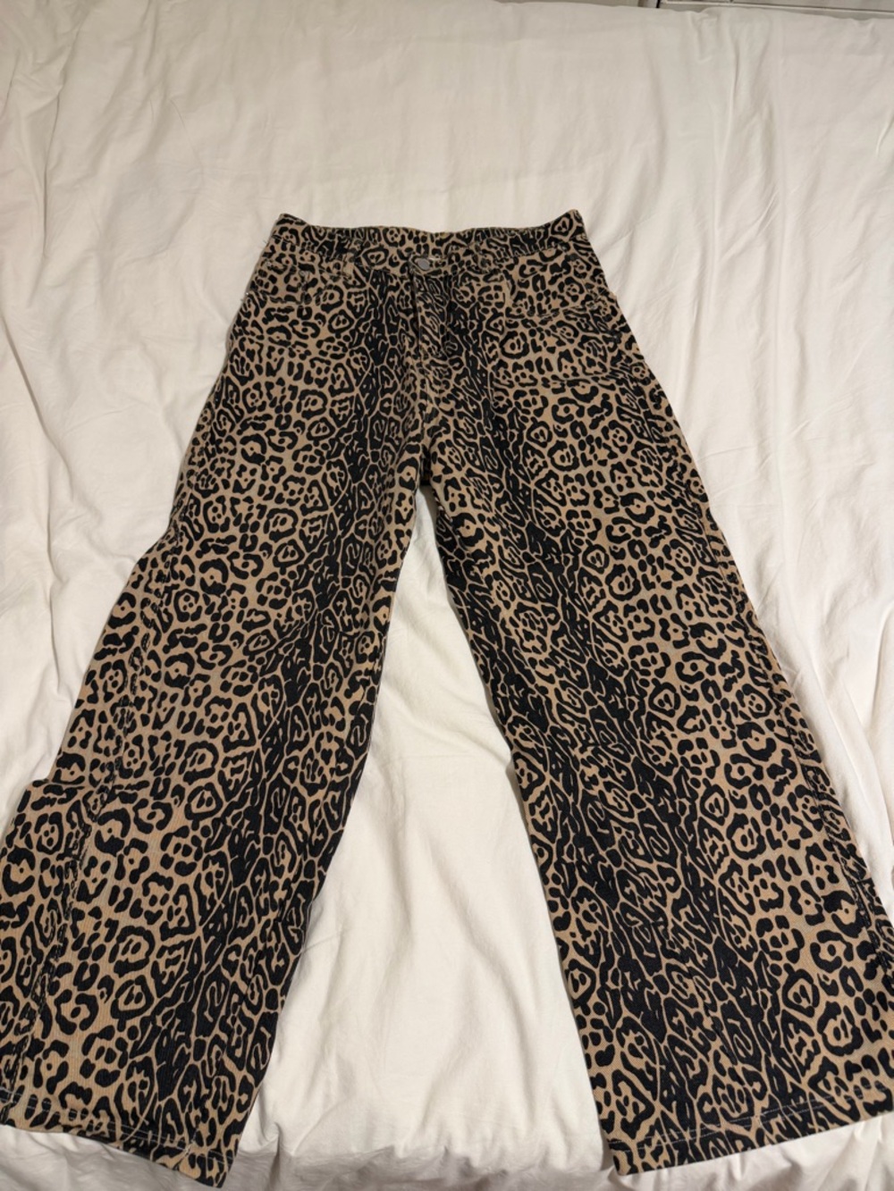 Trendy Boutique Leopard Print Flare Jeans